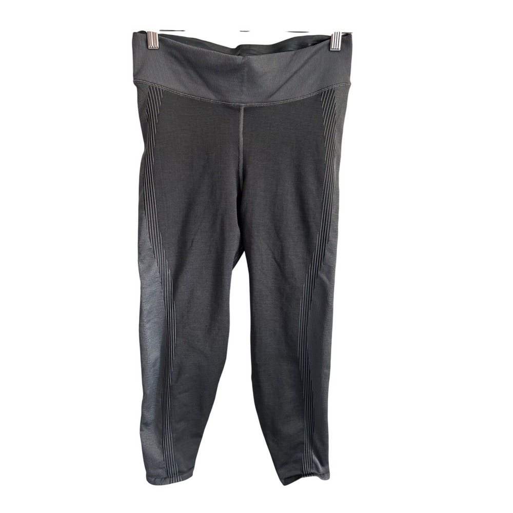 Good American Essentials Seamless Ribbed Leggings Gray GP0751 Size 5/6
